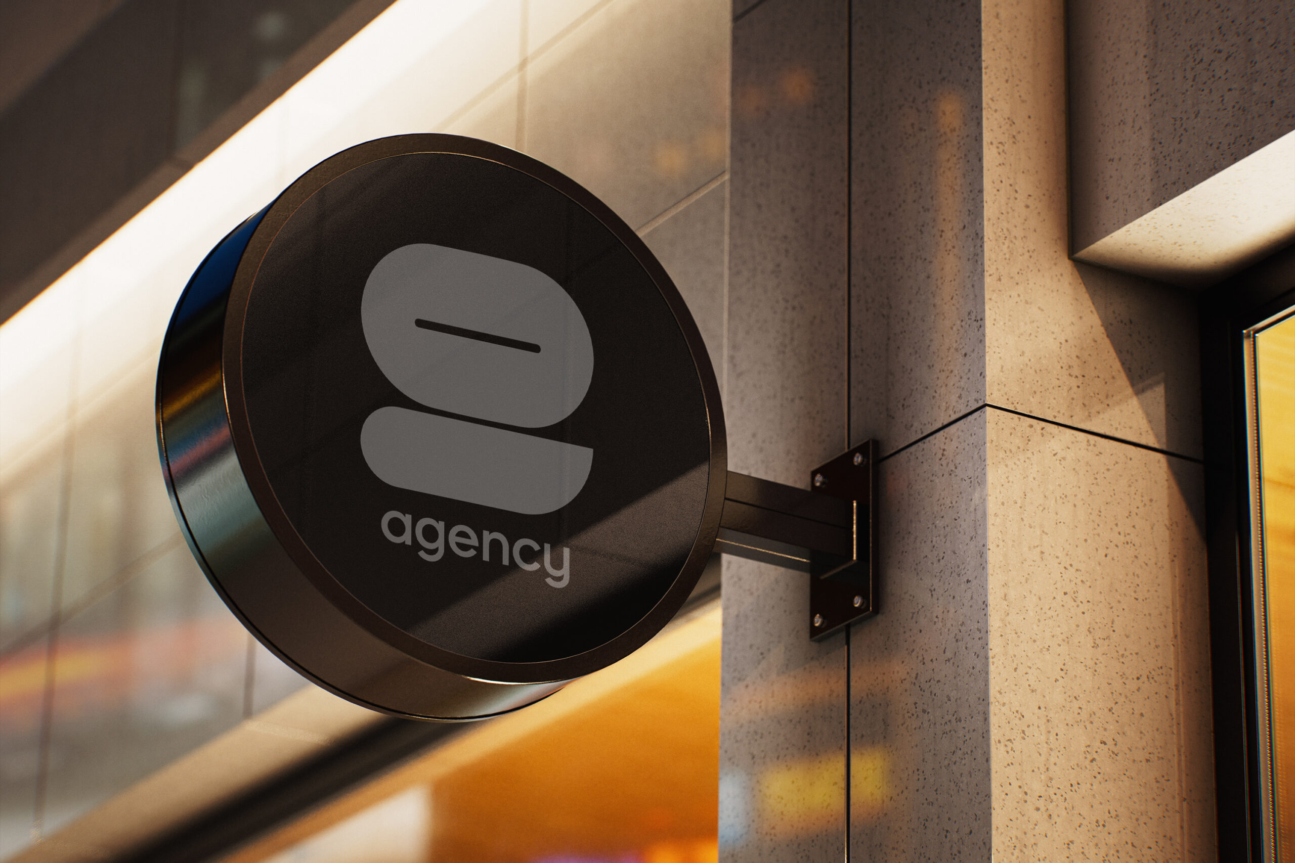 Nine Agency logo Signage