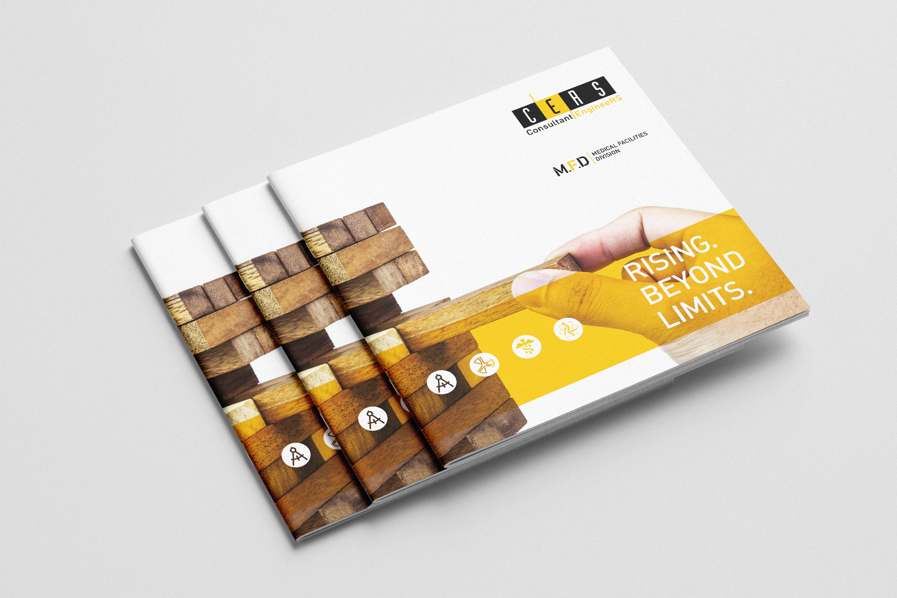 A Stack of CERS Medical Facilities Division brochure.