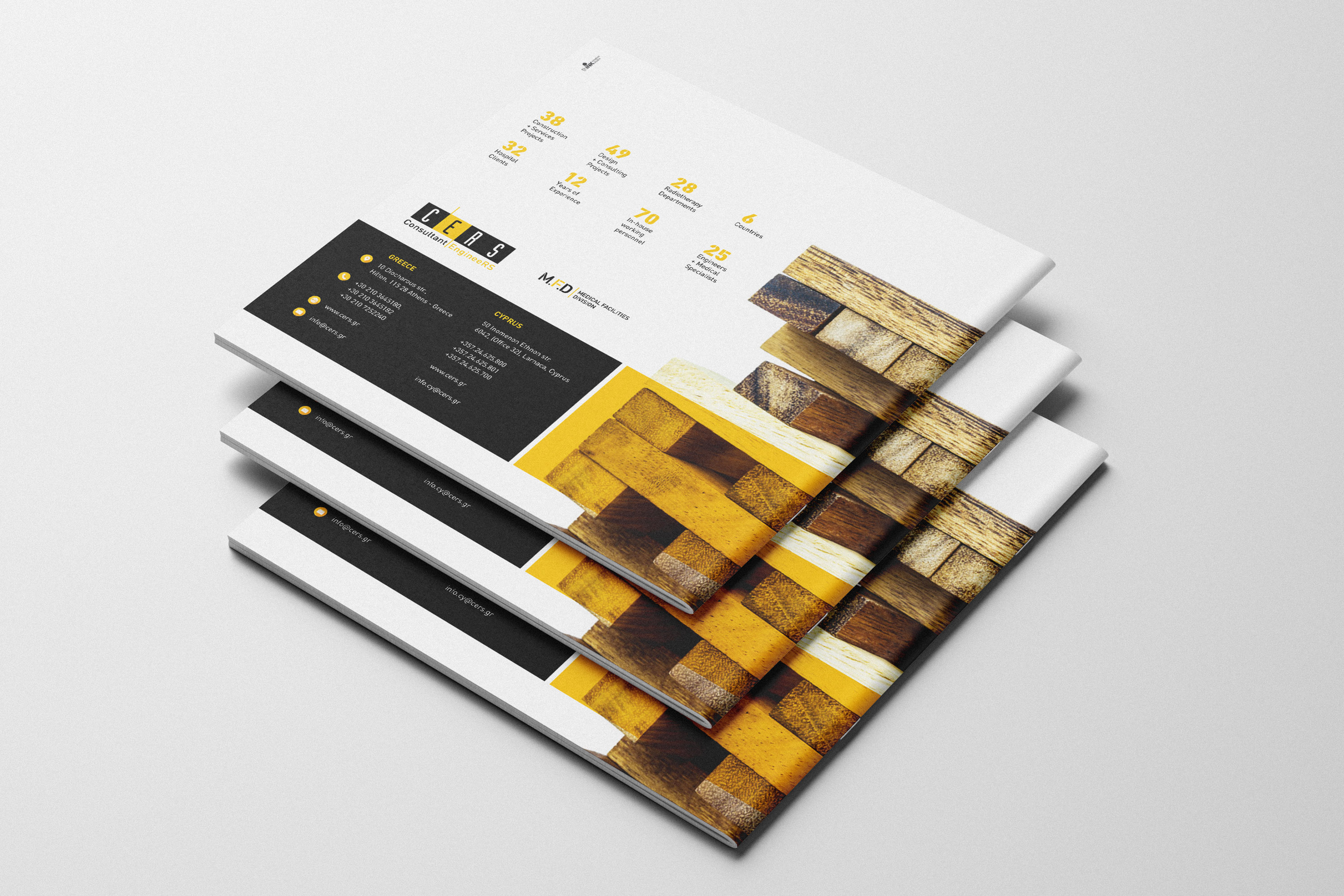 A stack of CERS Medical Facilities Division brochures.