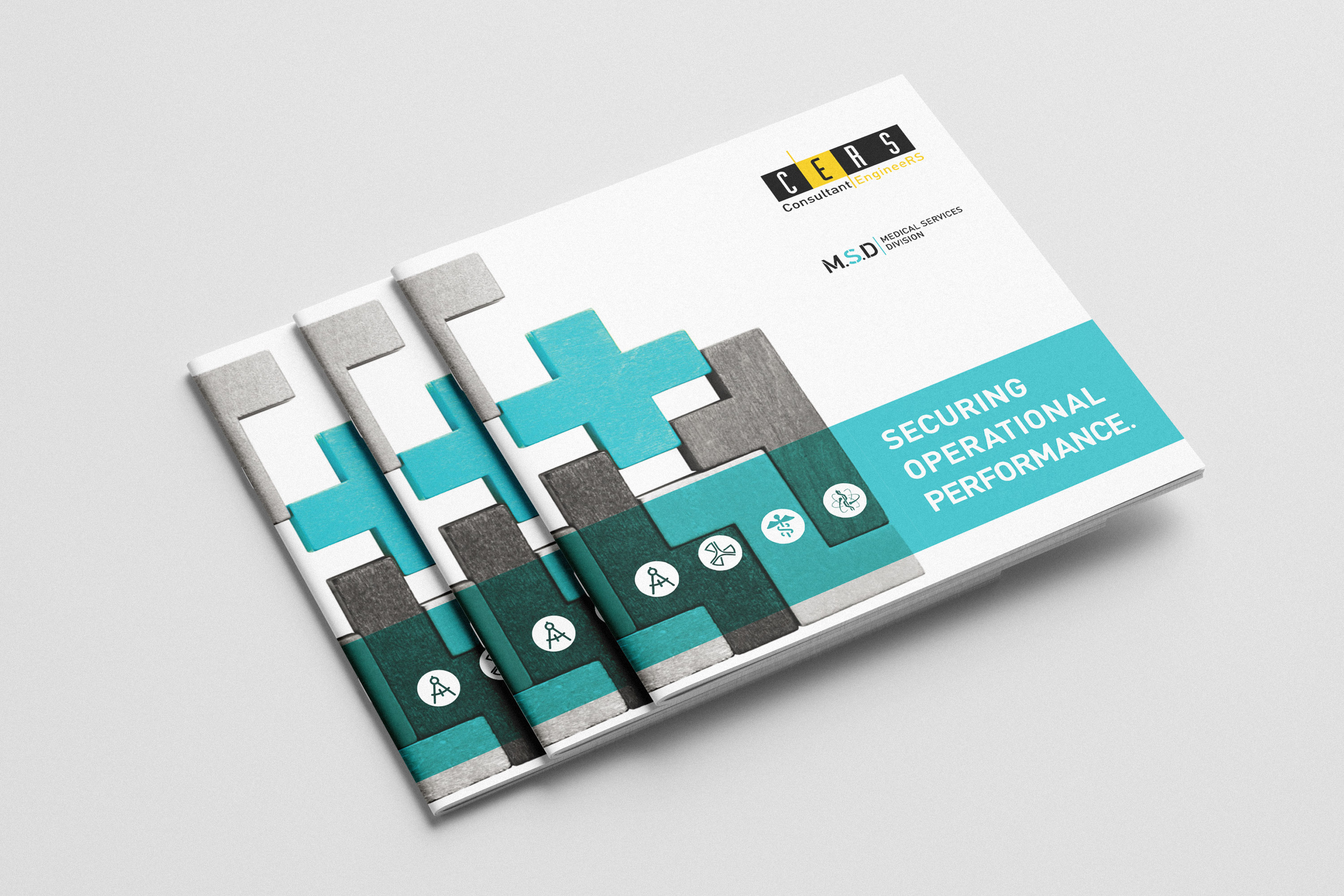 A Stack of CERS Medical Services Division brochure.