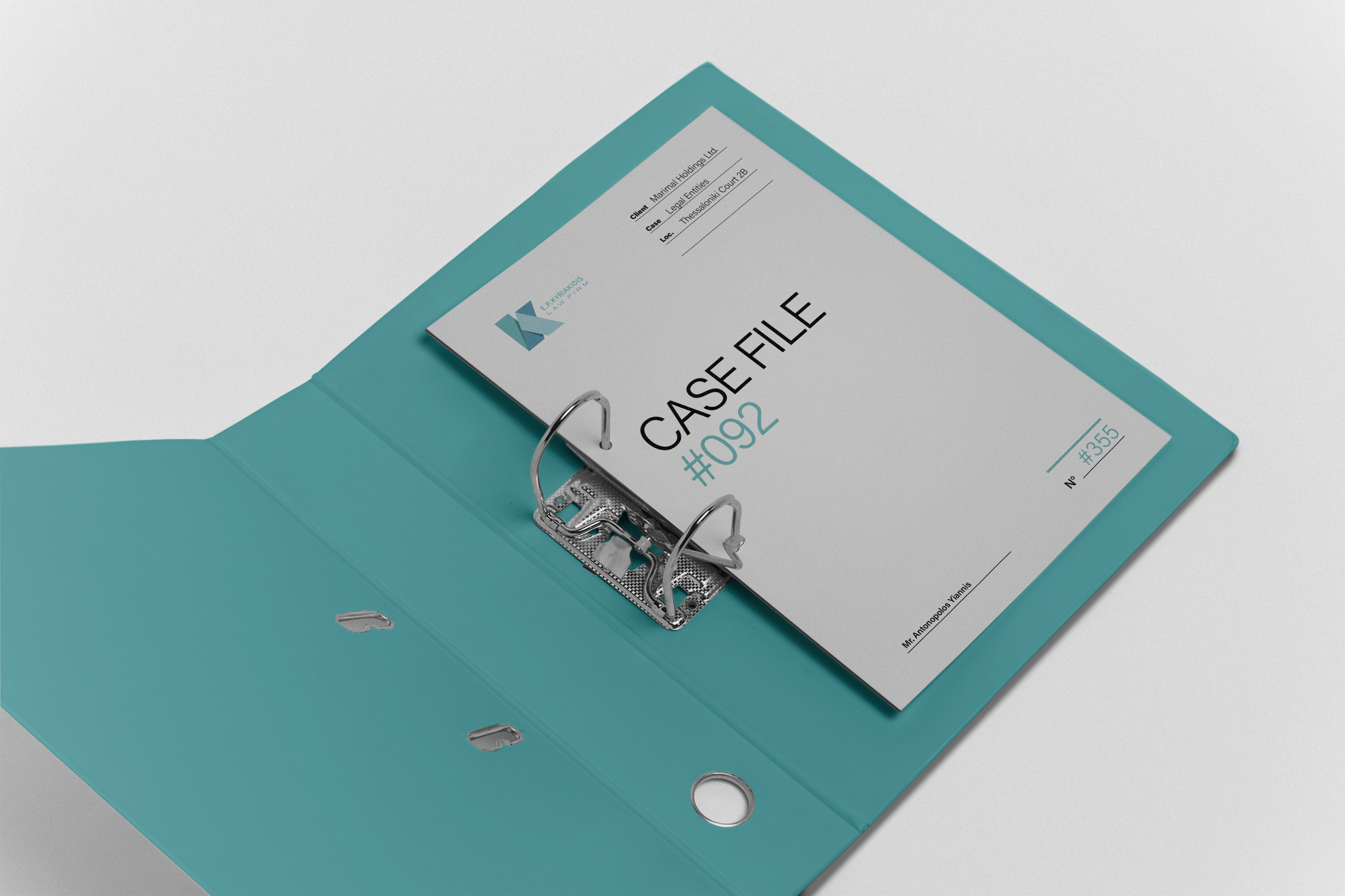 Kyriakidis Law Binder with Case cover page.