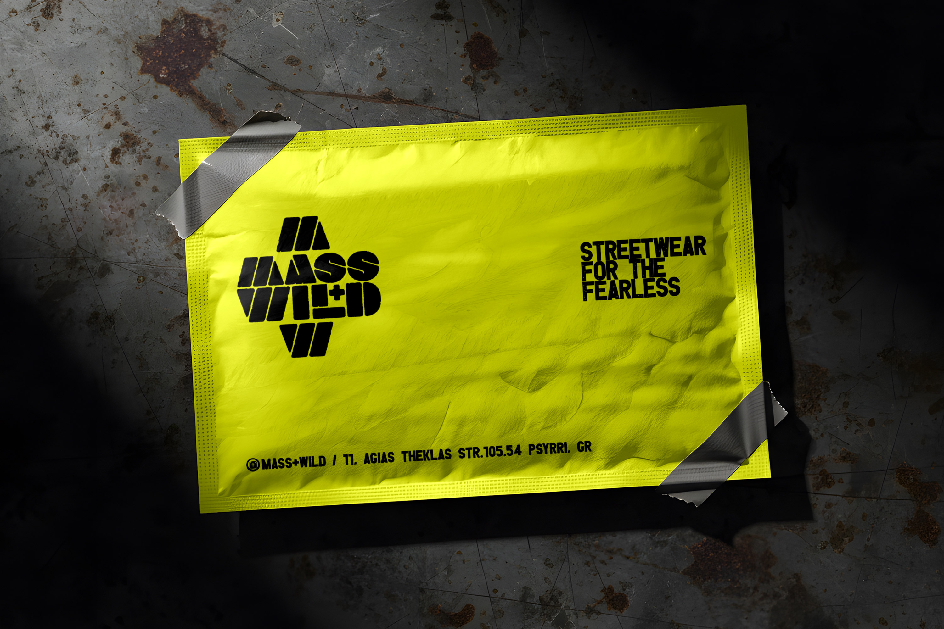 Mass + Wild packaging bubble bag.