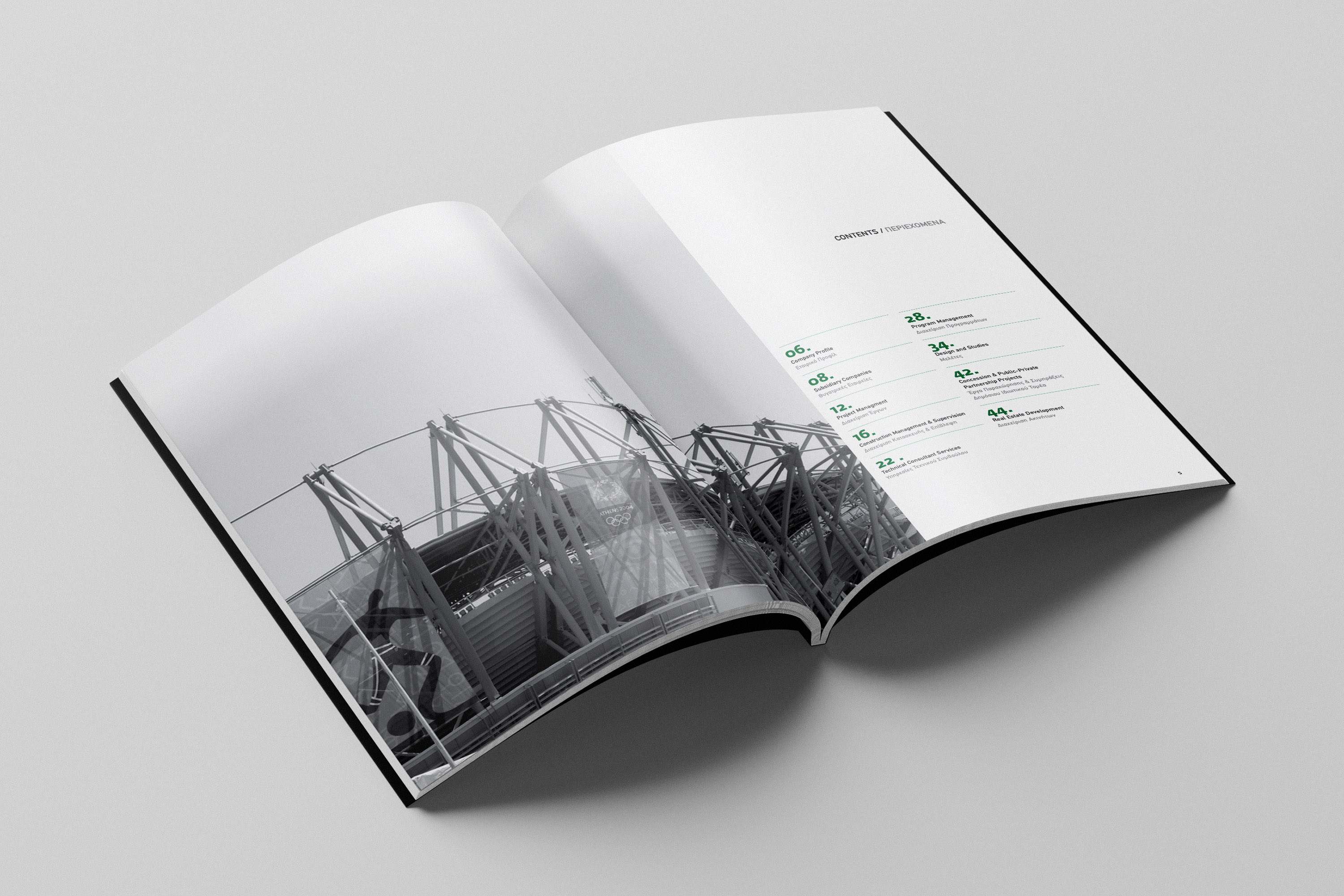 ADO Company Profile, open spread.
