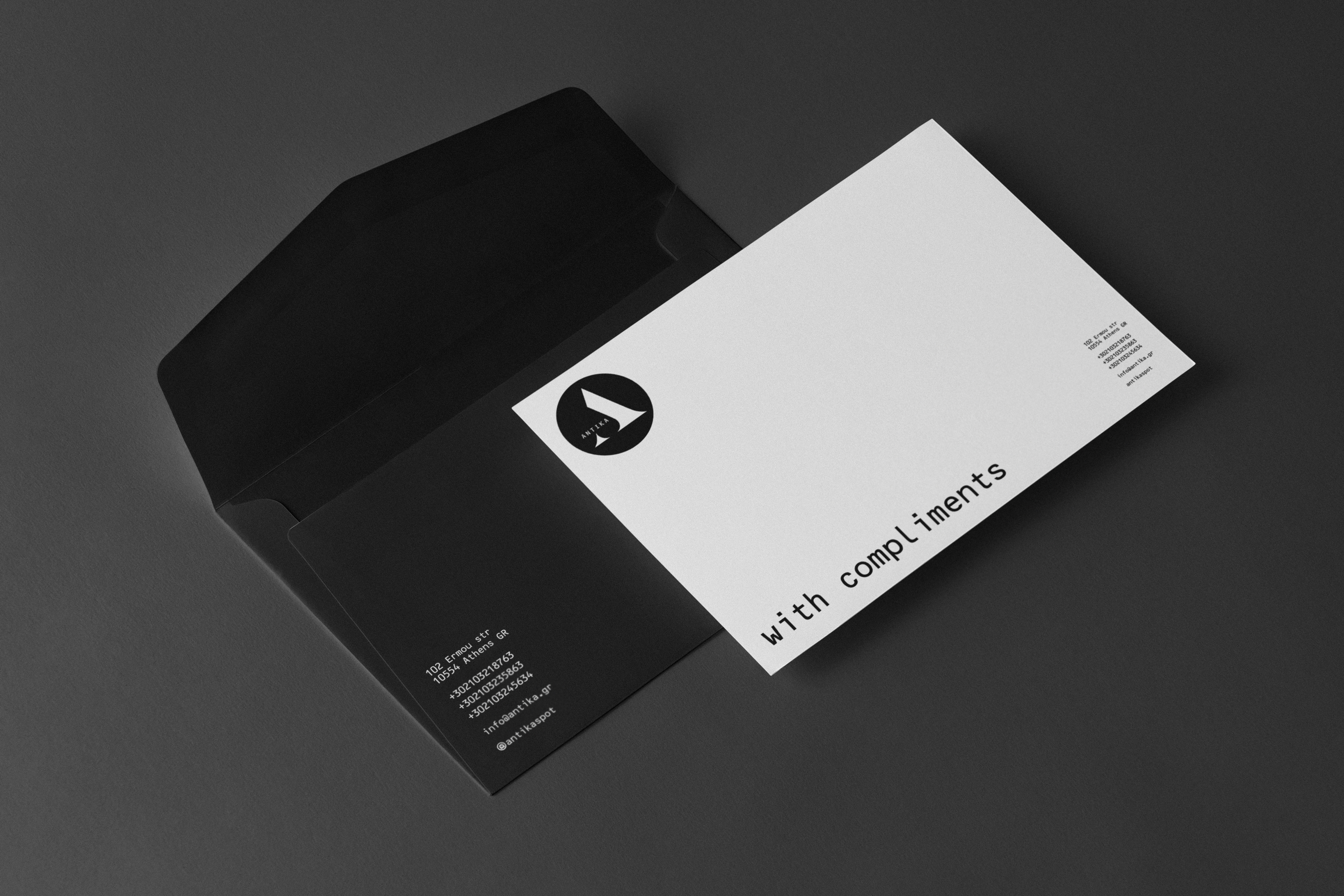 Antika Compliments Slip with Envelope.