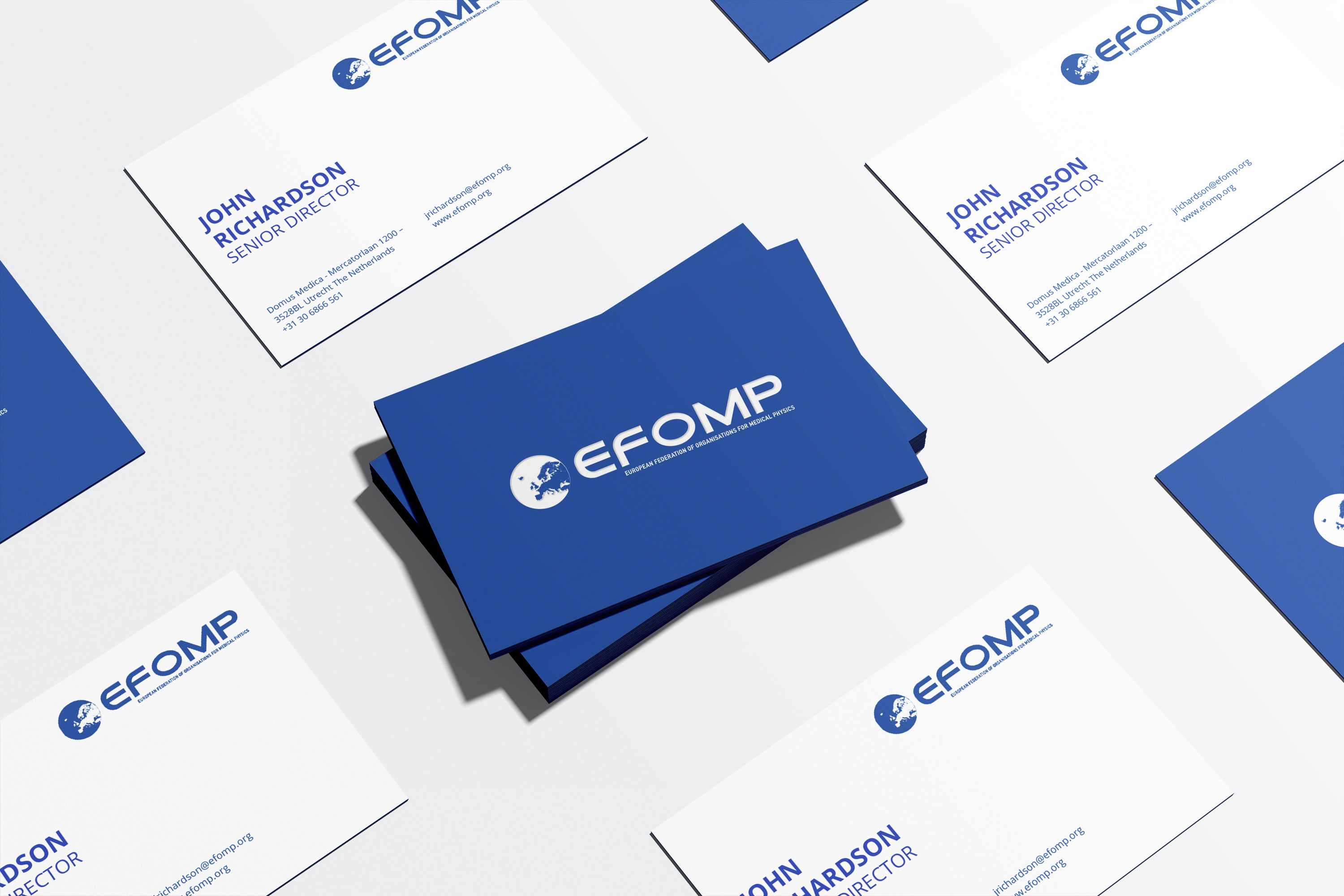 EFOMP Business cards design.