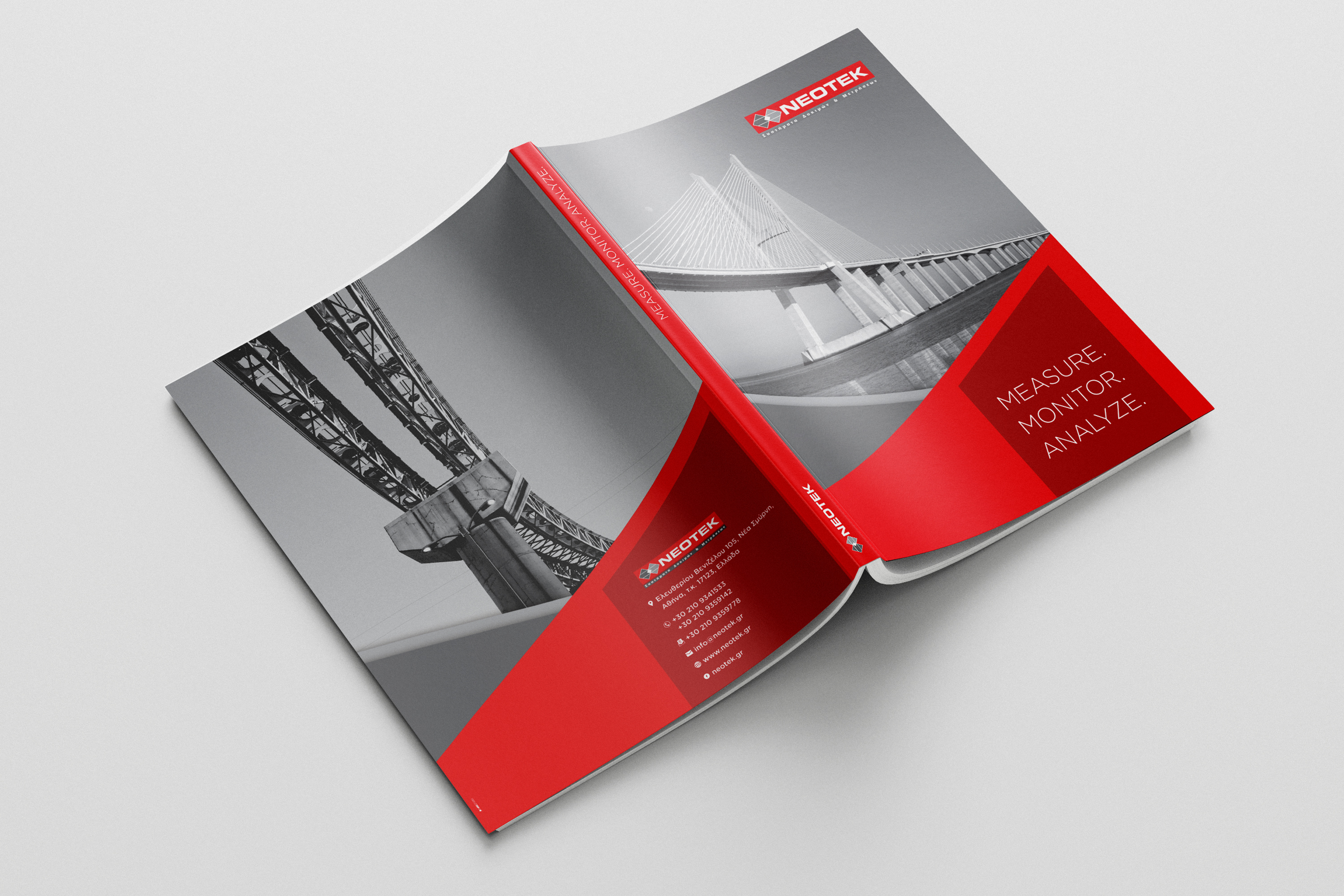 Neotek Company Profile. Cover and Back Open.