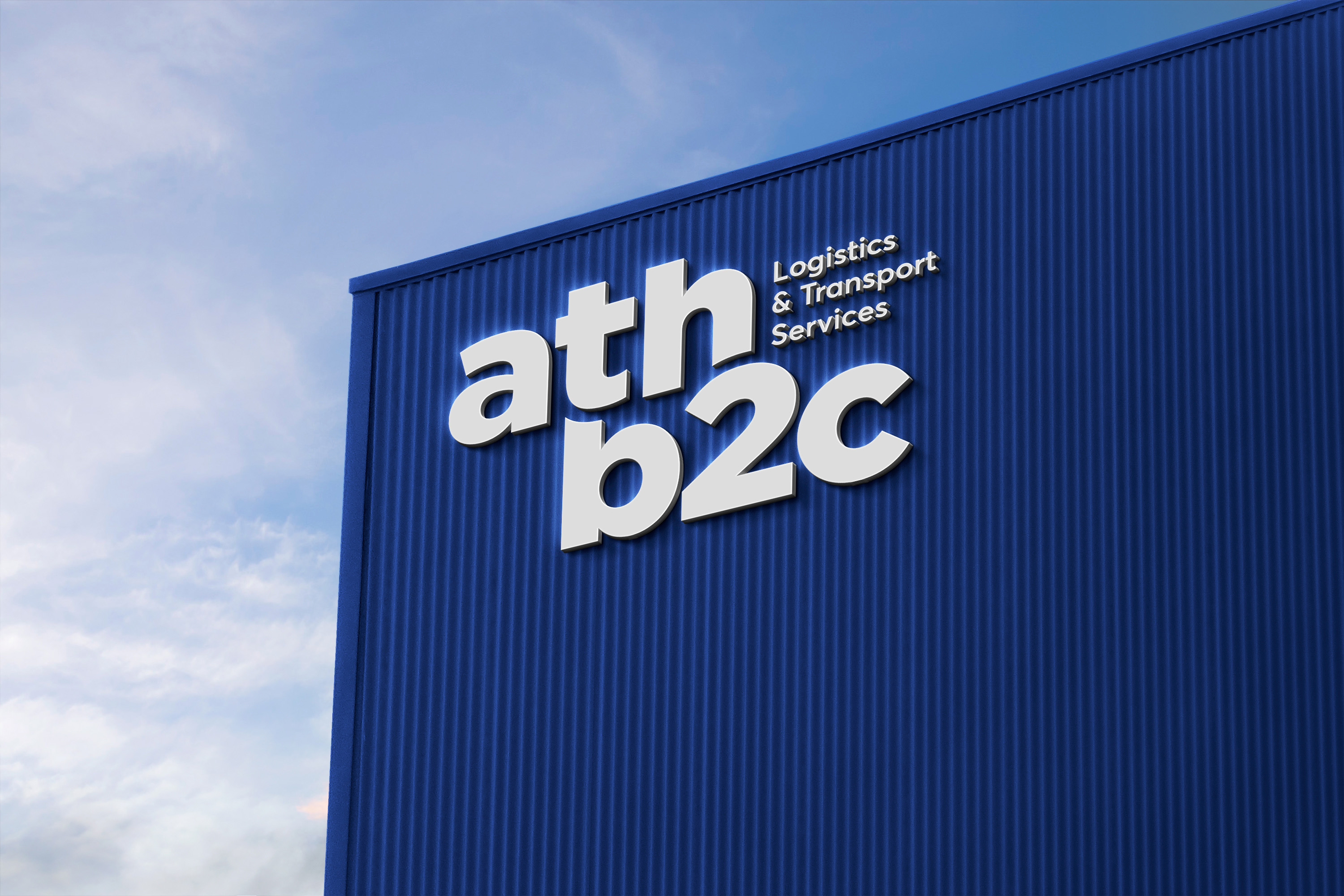The athb2c logo is displayed on the main warehouse adjacent to the company’s headquarters.
