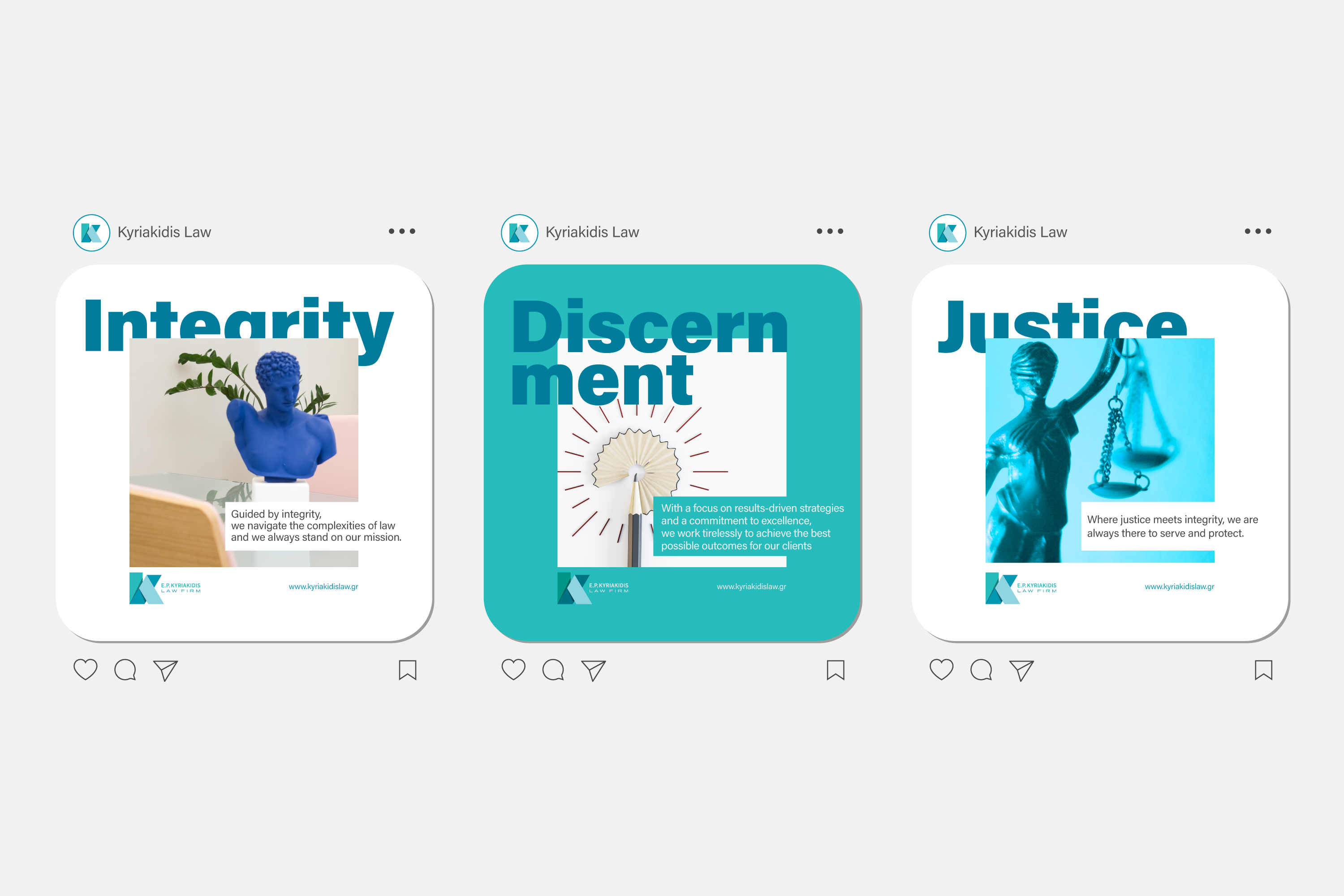 A series of templates for Social Media of Kyriakidis Law.