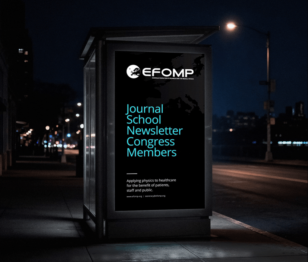 European Federation of Organisations For Medical Physics Animated Billboard ads at bus station.