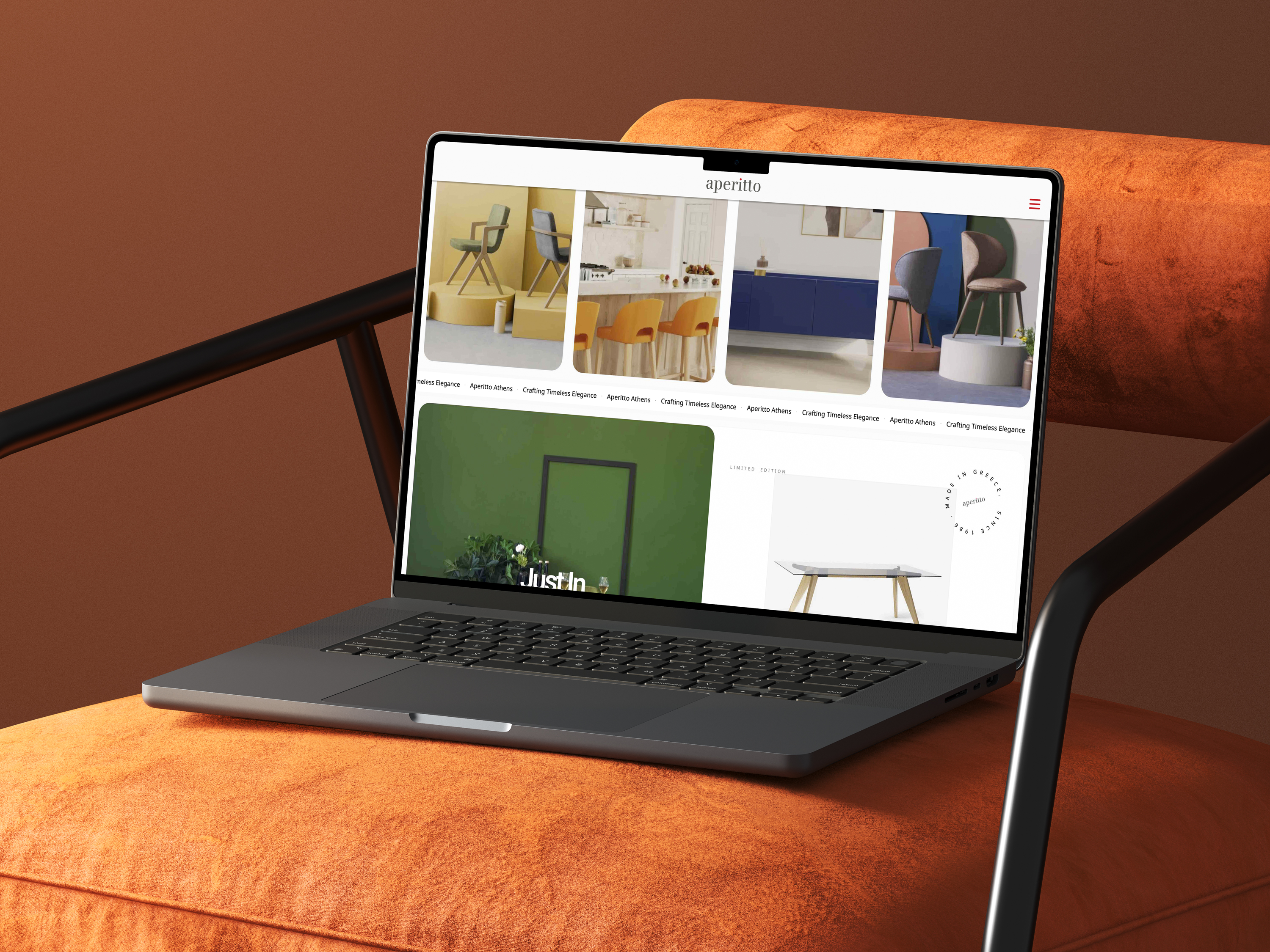Aperitto Website design on WordPress platform.