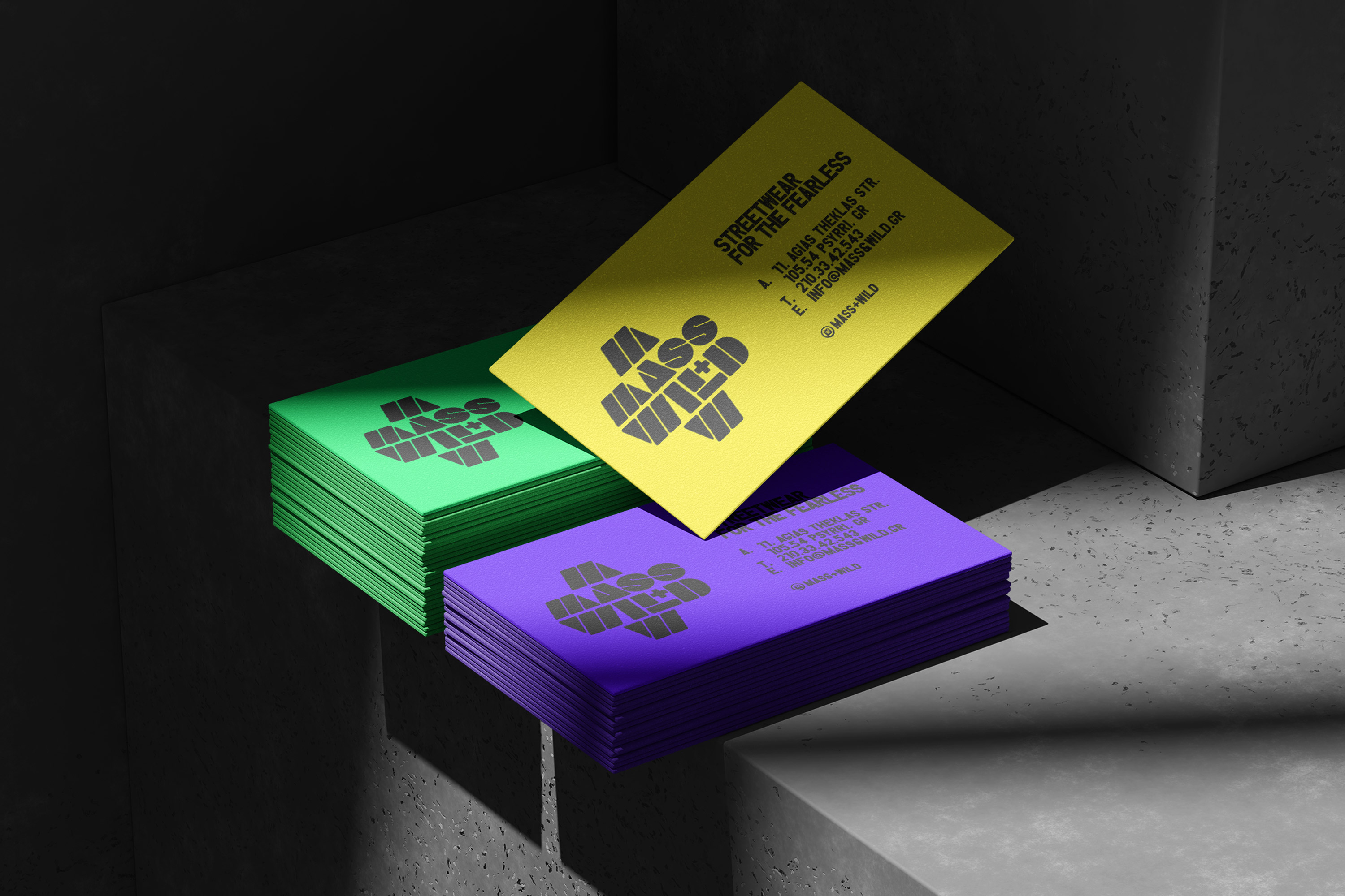 Mass+Wild 700gr thickness business cards in