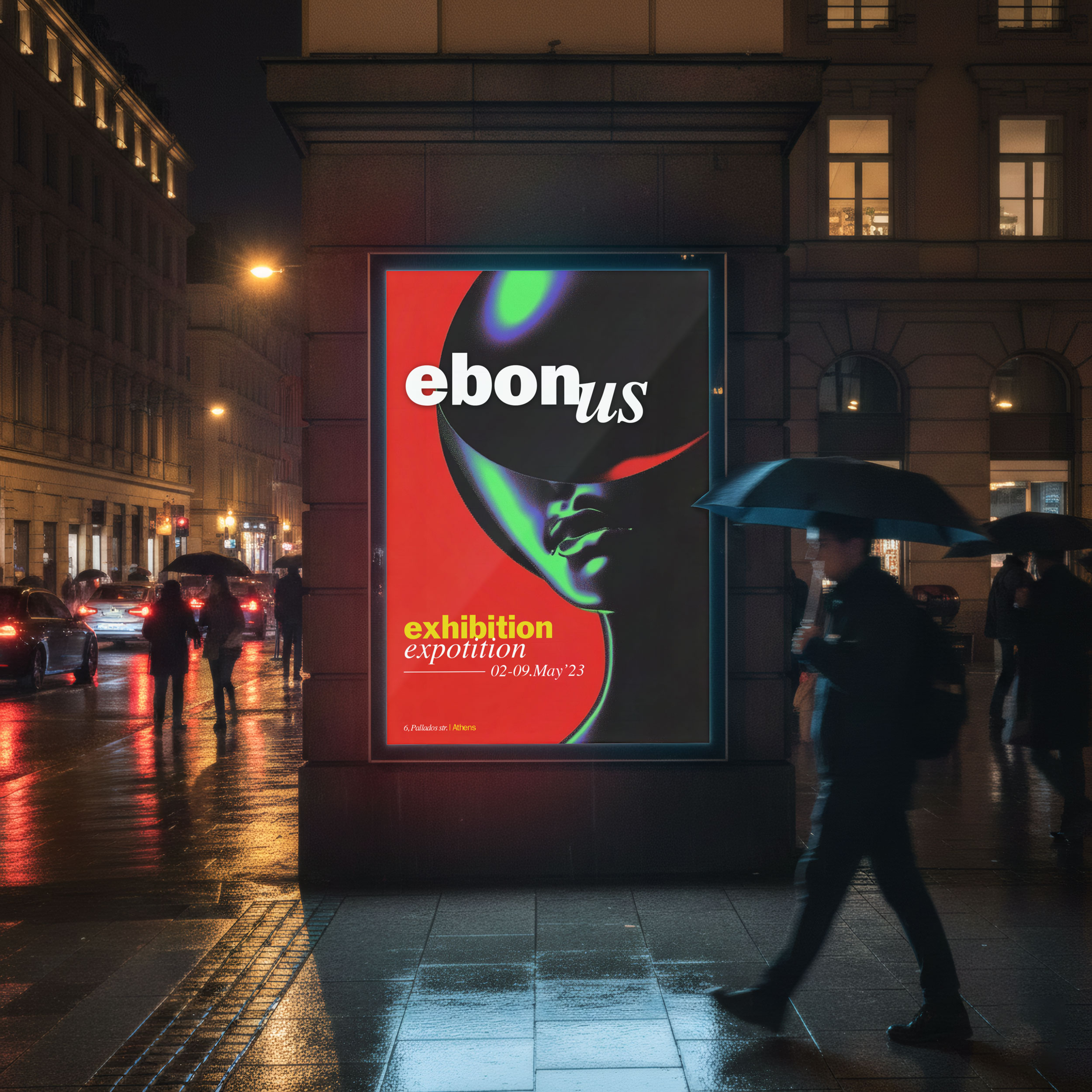ebonus Exhibition Poster downtown Athens