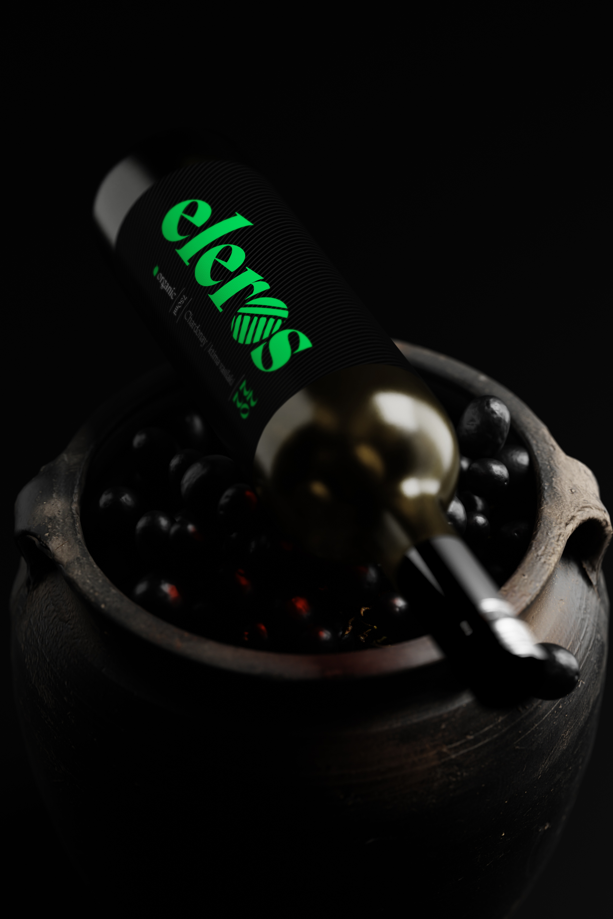 Vasilakis Farm, Eleros Chardonay Wine label design.