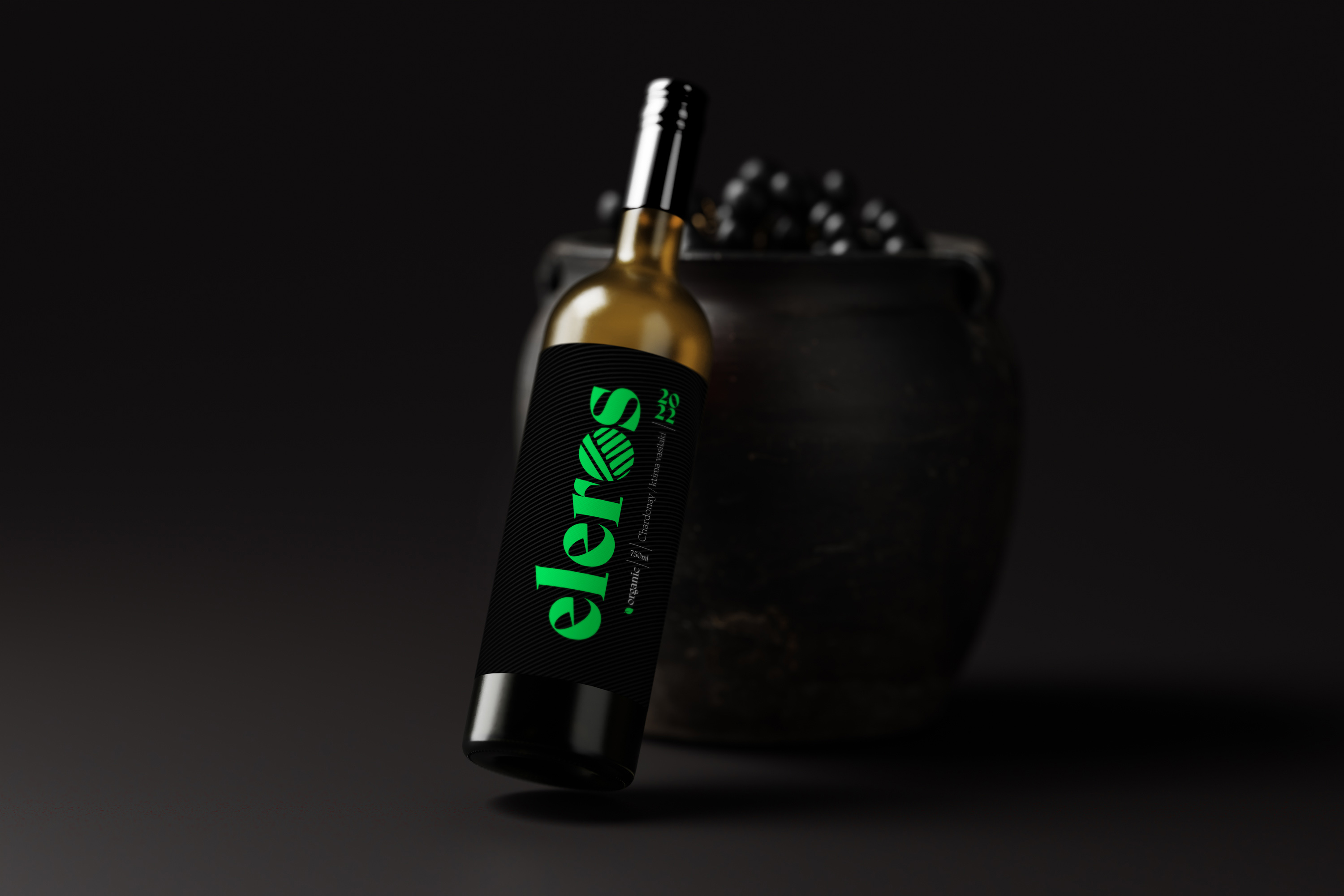 Vasilakis Farm, Eleros Chardonay Wine label design.