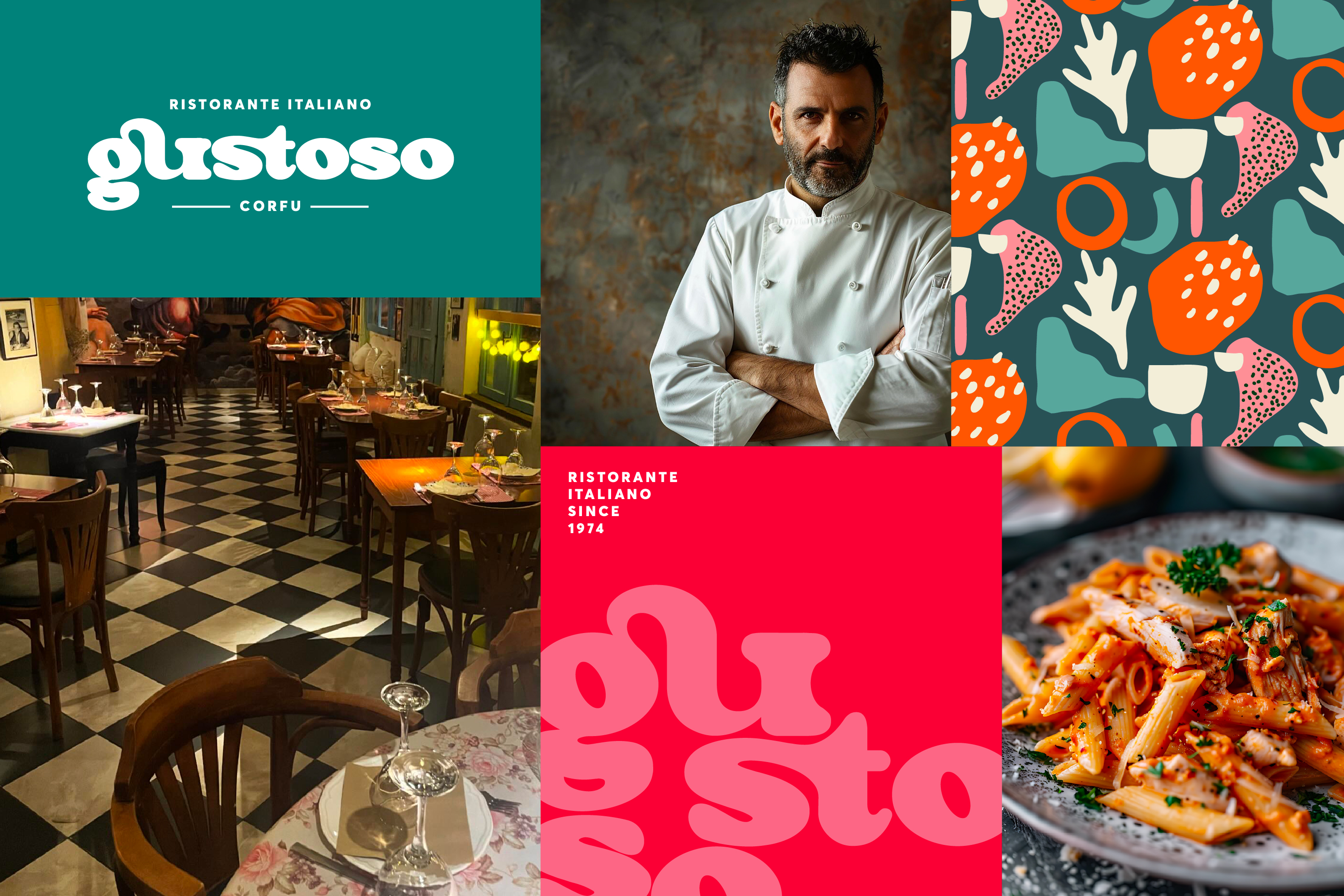 gustoso ristorante italiano moodboard.