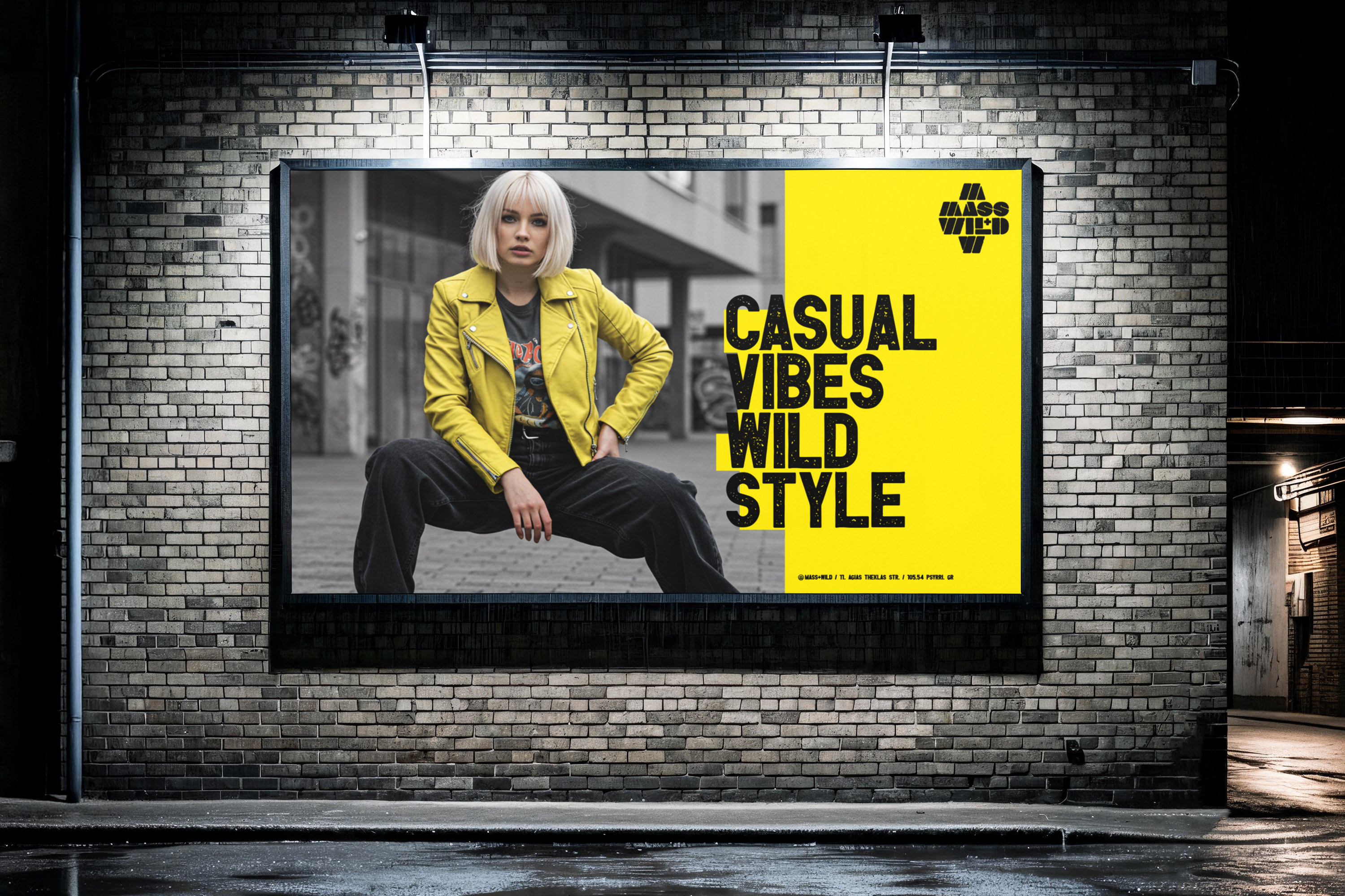 Mass+Wild Billboard ad, downtown Athens.