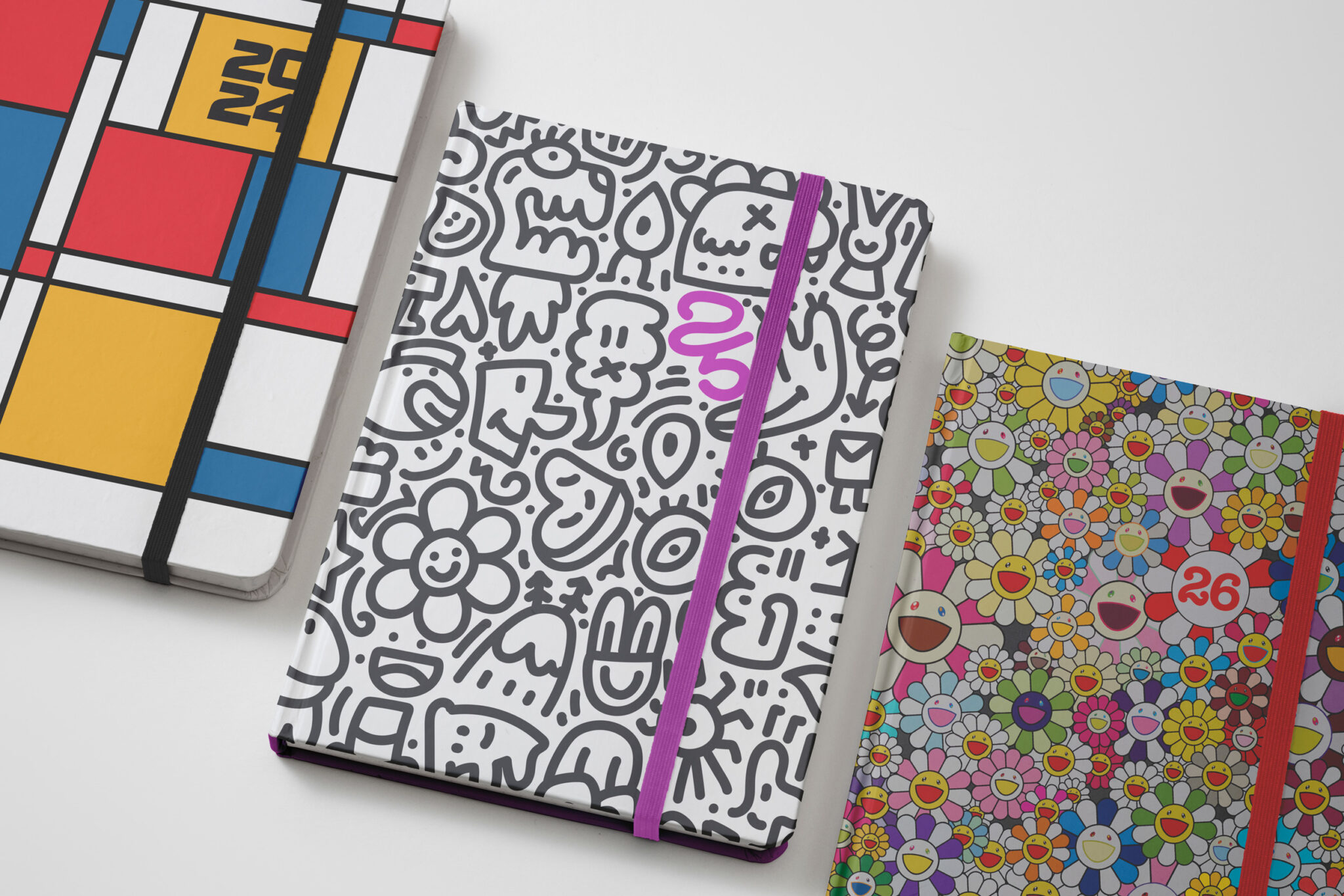 Koukouzelis Notebooks design for 2024, 2025 and 2026. Cover designs.