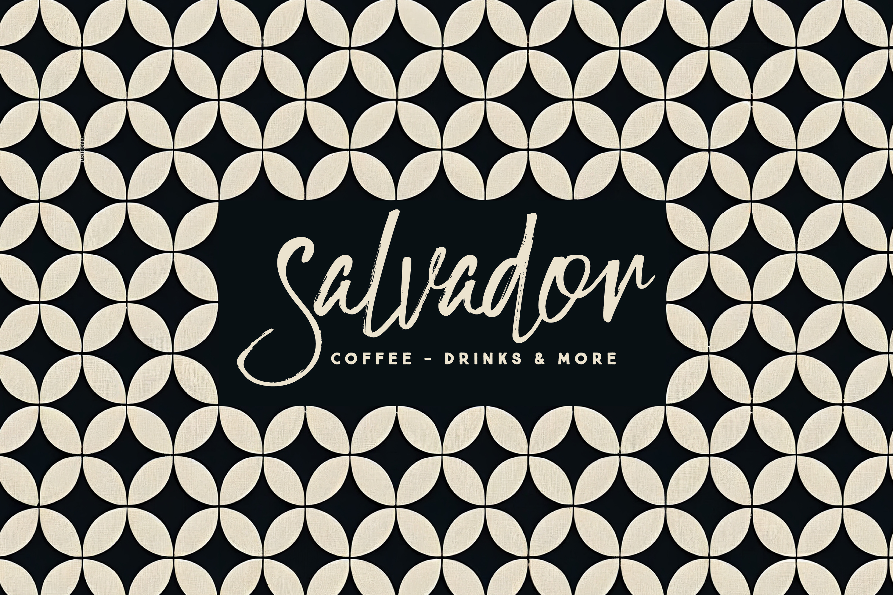 Salvador Coffee Drinks and More. Key art.