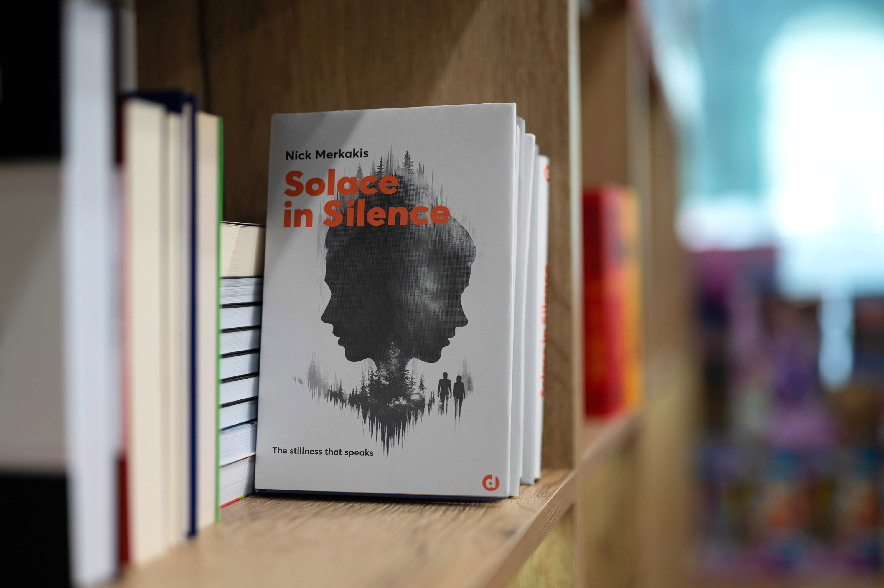 Solace in Silence book cover design.