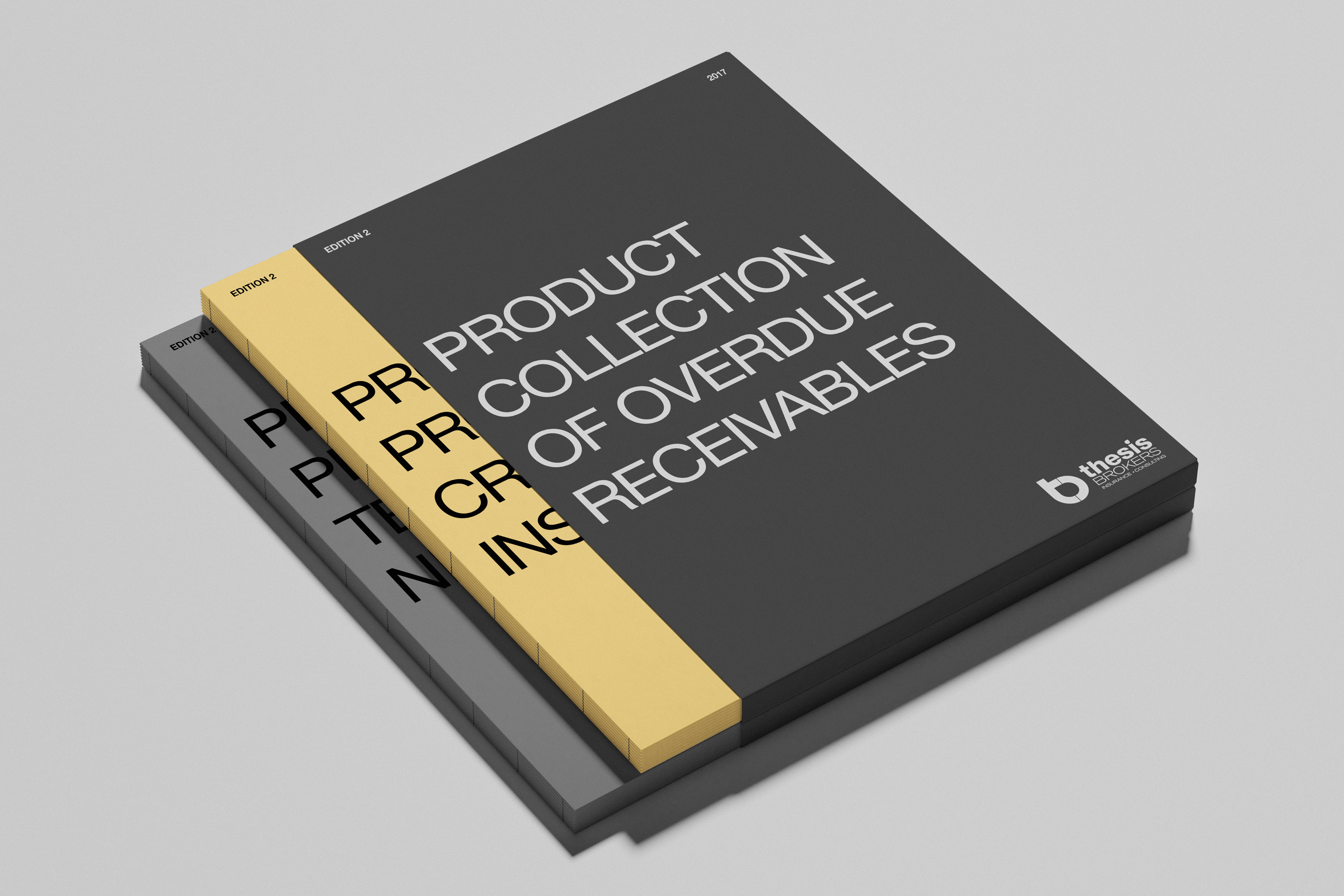 Thesis Brokers Insurance Legal Manuals design with paperbox case.