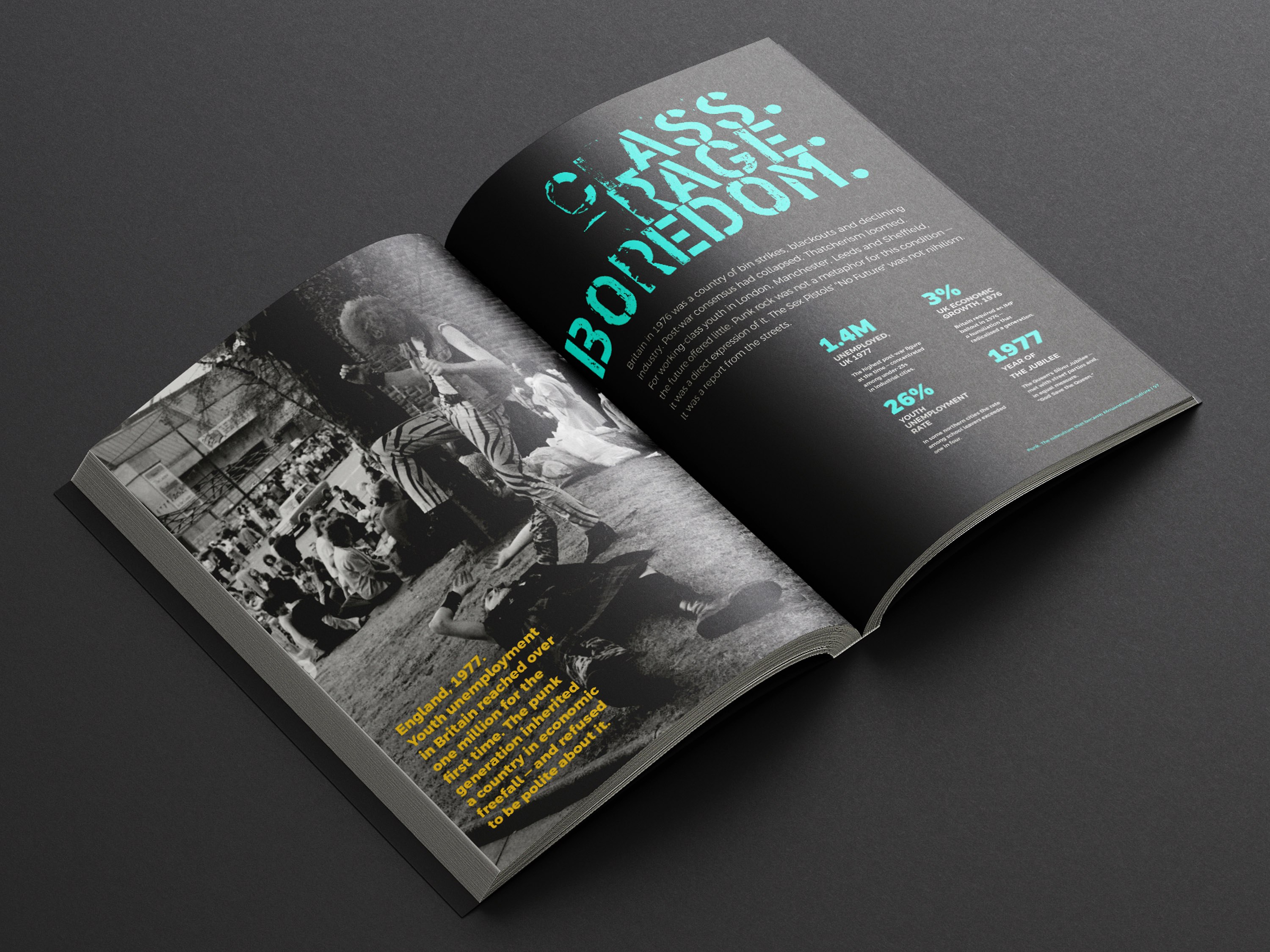 punk. Τhe subculture that became mainstream culture book. Open spreads.