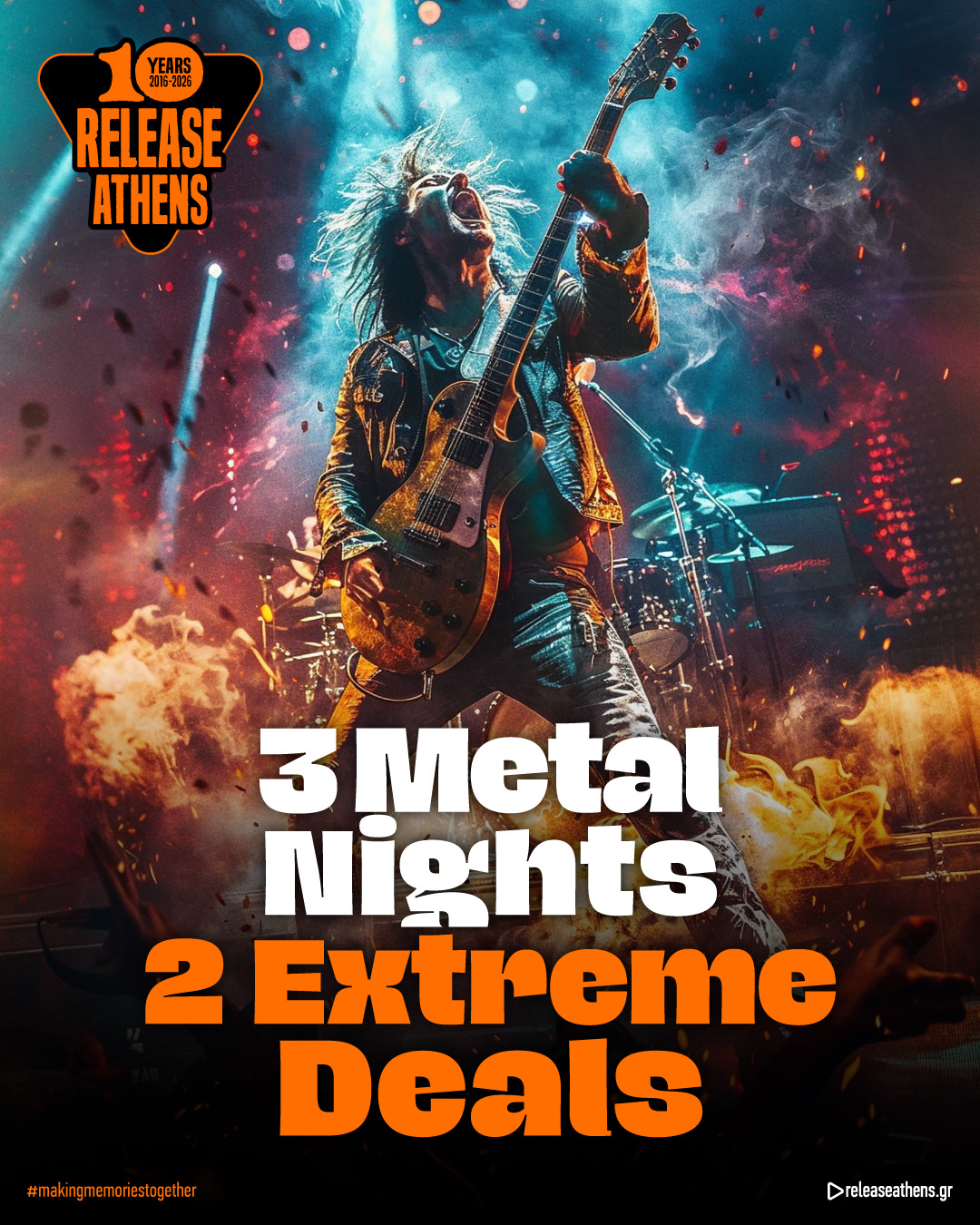 Release Athens Festival 2026 Insta offer post for 3 Metal Nights and 2 Extreme ticket Deals.