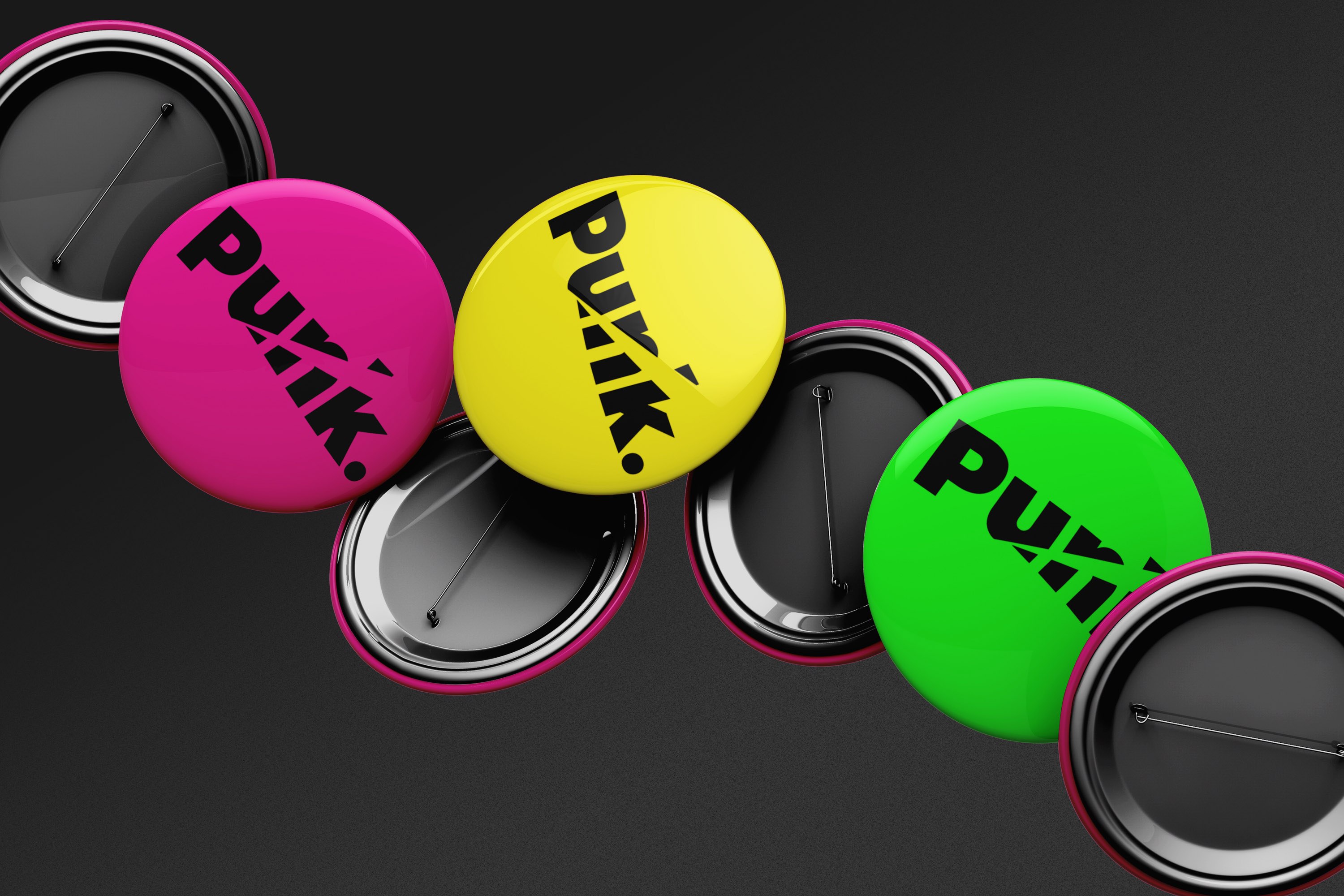 punk. Τhe subculture that became mainstream culture promotional pins design.